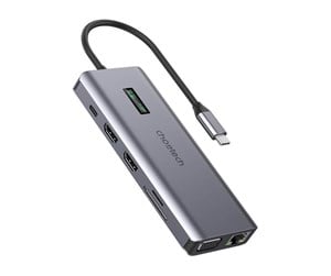 USB-hub - Choetech Adapter 12w1 HUB-M26 USB-C (grey) USB-hub - 12 porter - Grå - HUB-M26