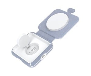 Mobil - Adaptere og ladere - Choetech T323 2-in-1 Wireless Inductive Charger MagSafe & MFI (gray) - T323