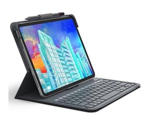 Tastatur - ZAGG Messenger Folio 2 for Apple 10.9-inch iPad Air - Tastatur & Foliosett - Nordisk - Grå - 103010824