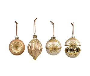 Dekorasjon - Det Gamle Apotek Set of 3 - Christmas Ornaments - Gold (89001003) - 89001003