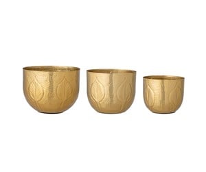 Dekorasjon - Bloomingville Creative Collection - Set of 3 - Bati Flowerpots - Brass (82059653) - 82059653