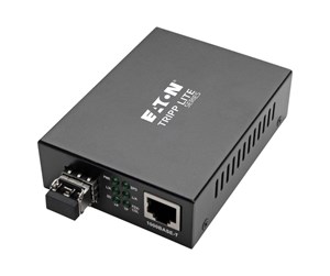 Repeater & Transceiver - Eaton Series Gigabit Multimode Fiber to Ethernet Media Converter 10/100/1000 LC International Power Supply 850 nm 550 m (1.804 ft.) - N785-INT-LC-MM