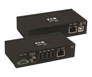 Repeater & Transceiver - Eaton Series USB over Cat6 Extender 4-Port Industrial ESD Protection PoC - USB 2.0 Mountable 330 ft. TAA - B203-104-IND-ER