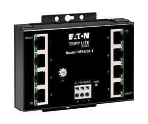 Switch/splitter - Tripp Lite Eaton  series Industrial Ethernet Switch 8-Port Unmanaged - 10/100 Mbps Ruggedized DIN/Wall Mount - NFI-U08-1