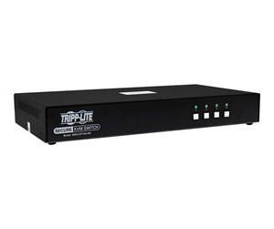 KVM-switch - Tripp Lite Secure KVM Switch 4-Port Single Head DisplayPort to DisplayPort 4K NIAP PP4.0 Audio TAA - KVM / audio switch - 4 ports - TAA Compliant - B002-DP1A4-N4