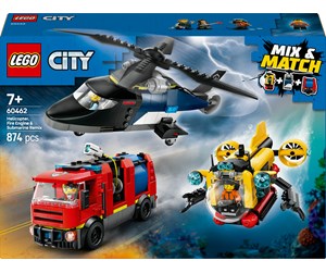 LEGO® - LEGO City 60462 Pakke med helikopter, brannbil og ubåt - 60462