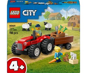 LEGO® - LEGO City 60461 Sett med rød traktor, henger og sau - 60461