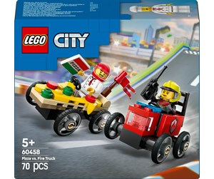 LEGO® - LEGO City 60458 Billøp mellom pizzabil og brannbil - 60458