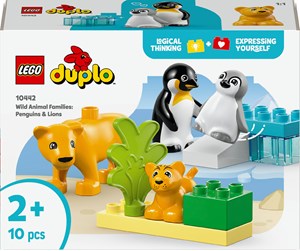 LEGO® - LEGO DUPLO 10442 Villdyrfamilier: Pingviner og løver - 10442