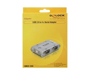 Nettverksadapter - DeLOCK USB 2.0 to 4 Port Serial HUB - 87414