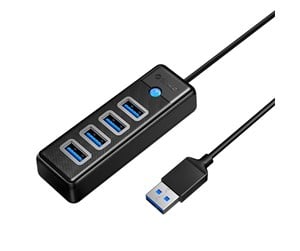 USB-hub - ORICO Hub USB to 4x USB 3.0 5 Gbps 0.15m (Black) USB-hub - USB 3.0 - 4 porter - Svart - PW4U-U3-015-BK-EP-IP