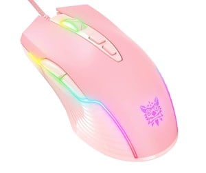 Mus - ONIKUMA CW905 Wired - Gaming mus - Optisk - 7 - Rosa med RGB - CW905P