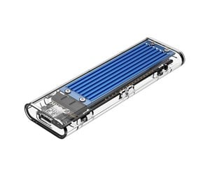 Lagrings-tilbehør - ORICO M.2 SDD Enclosure NVME USB-C 3.1 Gen.2 10Gbps (blue) - TCM2-C3-BL-BP-IP