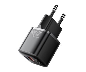 Mobil - Adaptere og ladere - Essager Charger USB-C+USB-A 20W GaN (black) - ECTAC-HMB01-P