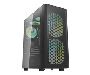 Kabinett - Darkflash DK360 Computer case + 4 ARGB fans (black) - Kabinett - Miditower - Svart - DK360 BLACK