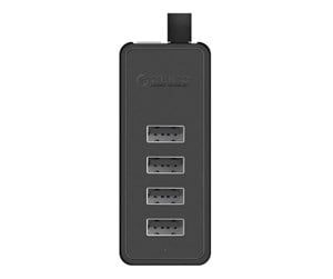 USB-hub - ORICO W5P-30 USB to 4x USB 2.0 Hub Adapter (black) USB-hub - USB 2.0 - 4 porter - Svart - W5P-U2-030-BK-EP-IP