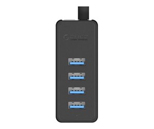 USB-hub - ORICO W5P-100 USB to 4x USB 3.0 Hub Adapter (black) USB-hub - USB 3.0 - 4 porter - Svart - W5P-U3-100-BK-EP-IP