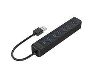 USB-hub - ORICO TWU3 USB to 7x USB 3.0 Hub Adapter (black) USB-hub - USB 3.0 - 7 porter - Svart - TWU3-7A-BK-EP-IP