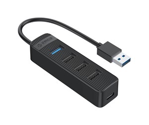 USB-hub - ORICO USB to USB 3.0 + 3x USB 2.0 Hub Adapter (black) USB-hub - USB 3.0 - 5 porter - Svart - TWU32-4A-BK-EP-IP