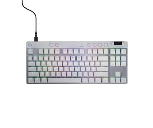 Tastatur - Logitech G PRO X TKL LIGHTSPEED - Logitech Magnetic Analog - Linear - Gamingtastatur - Uten numpad - Amerikansk Engelsk - Hvit - 920-013242