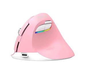 Mus - DeLUX Wireless Vertical Mouse M618Mini DB BT+2.4G 2400DPI (pink) - Ergonomisk mus - 6 - Rosa - M618 Mini Pink