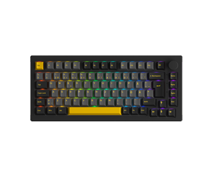 Tastatur - Akkogear 5075B Plus-S Black & Gold Fairy Silent - Gamingtastatur - Uten numpad - Nordisk - Svart - 6925758629140