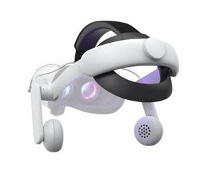 VR-tilbehør - KiwiDesign QA01 headband with headphones for Meta Quest 2 (white) - QA01/White/HJT-416