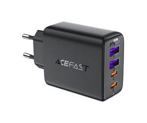 Mobil - Adaptere og ladere - Acefast Wall charger  A61 GaN 2xUSB-A 2xUSB-C PD45W EU (black) - A61 black