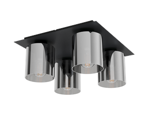 Lamper - EGLO GOROSIBA 1 ceiling lamp black - 99632