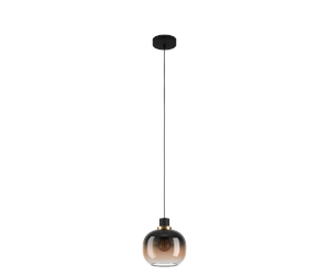 Lamper - EGLO OILELLA pendant black/brown/transparent - 99614