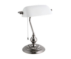 Lamper - EGLO BANKER desk lamp white/smoky nickel - 901019