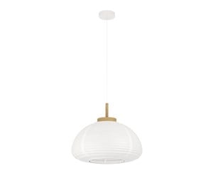 Lamper - EGLO SUMMERHILL pendant light white/wood - 44065