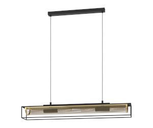 Lamper - EGLO NOHALES pendant light  black/brass - 43788