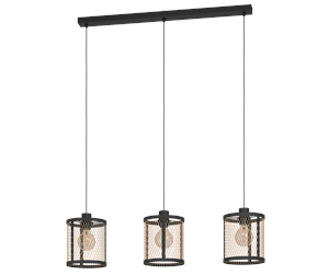 Lamper - EGLO DELLOW long table pendant black/brass - 43605