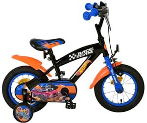 Skating - Volare Hot Wheels Children's Bicycle 12" - Black Orange Blue - 31256-SACB