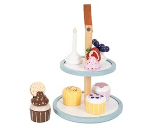 Treleker - Small Foot - Wooden Play Food Etagere with Cupcakes 13 pieces. - 12434