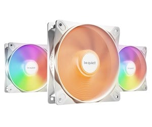 Kabinettvifte - be quiet! LIGHT WINGS LX White (3-pack) - Kabinettvifte - 120mm - Hvit med RGB-lys - 25 dBA - BL122