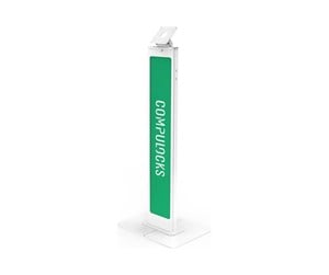 Skjermholder - Compulocks BrandMe stand - for LCD display - brandable with large base plate - white - 140WLBPW