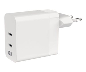 Mobil - Adaptere og ladere - XtremeMac 65W Dual USB-C Charger | Eco-Friendly PD for MacBook & iPhone - XWH-SPC60-03