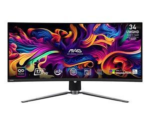 Skjerm - 34" MSI MAG 341CQPDE QD-OLED - OLED monitor - curved - 34.2" - HDR - 9S6-3DD04T-004