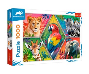 Puslespill - Trefl Puzzle - ANIMAL PLANET - Exotic Animals (1000 pieces) Gulv - TFL10671