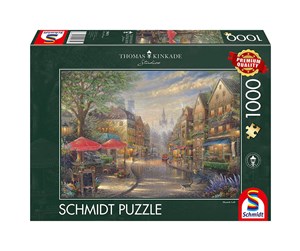 Puslespill - Schmidt Puzzle - Thomas Kinkade: Café in Munich (1000 pieces) Gulv - SCH9675