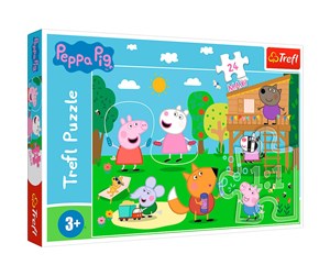 Puslespill - Trefl Puzzle - Peppa Pig - Fun in the Grass (24 Maxi pieces) Gulv - TFL14342