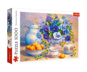 Puslespill - Trefl Puzzle - Blue bouquet (1000 pieces) Gulv - TFL10466