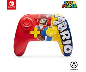 Spill - Tilbehør - PowerA Nano Enhanced Wireless Controller for Nintendo Switch - Mario Victory - NSGP0295-01