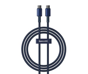 USB - Baseus Tungsten Gold USB-C to USB-C Cable 100W 1m (blue) - P10319800321-03