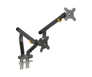 Veggmontering, AV-braketter & AV-møbler - Bakker Elkhuizen Flexible Dual mounting kit - adjustable dual arms - for 2 monitors - dark grey 10 kg 17"-35" (for flat screen), 17"-32" (for curved screen) 100 x 100 mm - BNEBFDDG