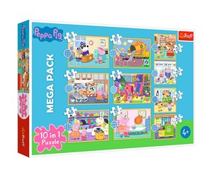 Puslespill - Trefl Puzzle - Peppa Pig - Meet Peppa Pig (10in1) Gulv - TFL90383