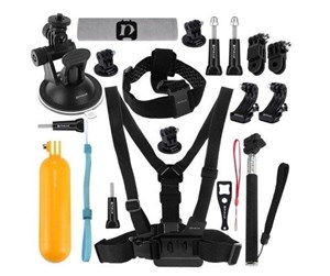 Actionkamera  - Tilbehør - Puluz Accessories Ultimate Combo Kits for sports cameras PKT18 20 in 1 - PKT18