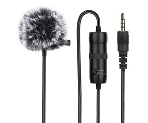 Mikrofon - Puluz Microphone with a clip 3.5mm Jack 6m - PU427